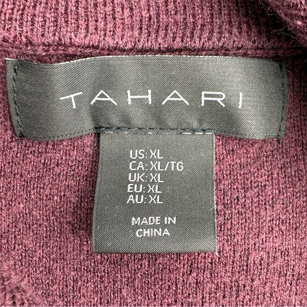 Tahari Maroon Half-Zip Pullover - image 8